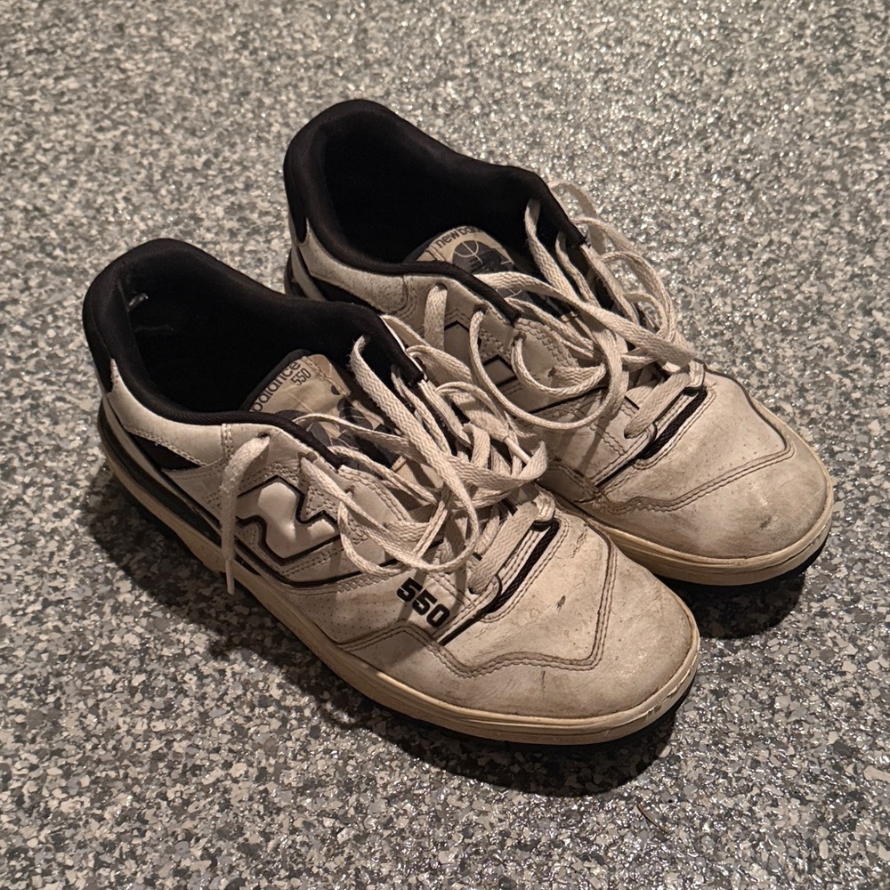 New Balance 550 White and Black size 10